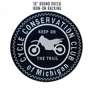 10" Round Patch - Iron-On Backing - The Cycle Conservation Club of Michigan
